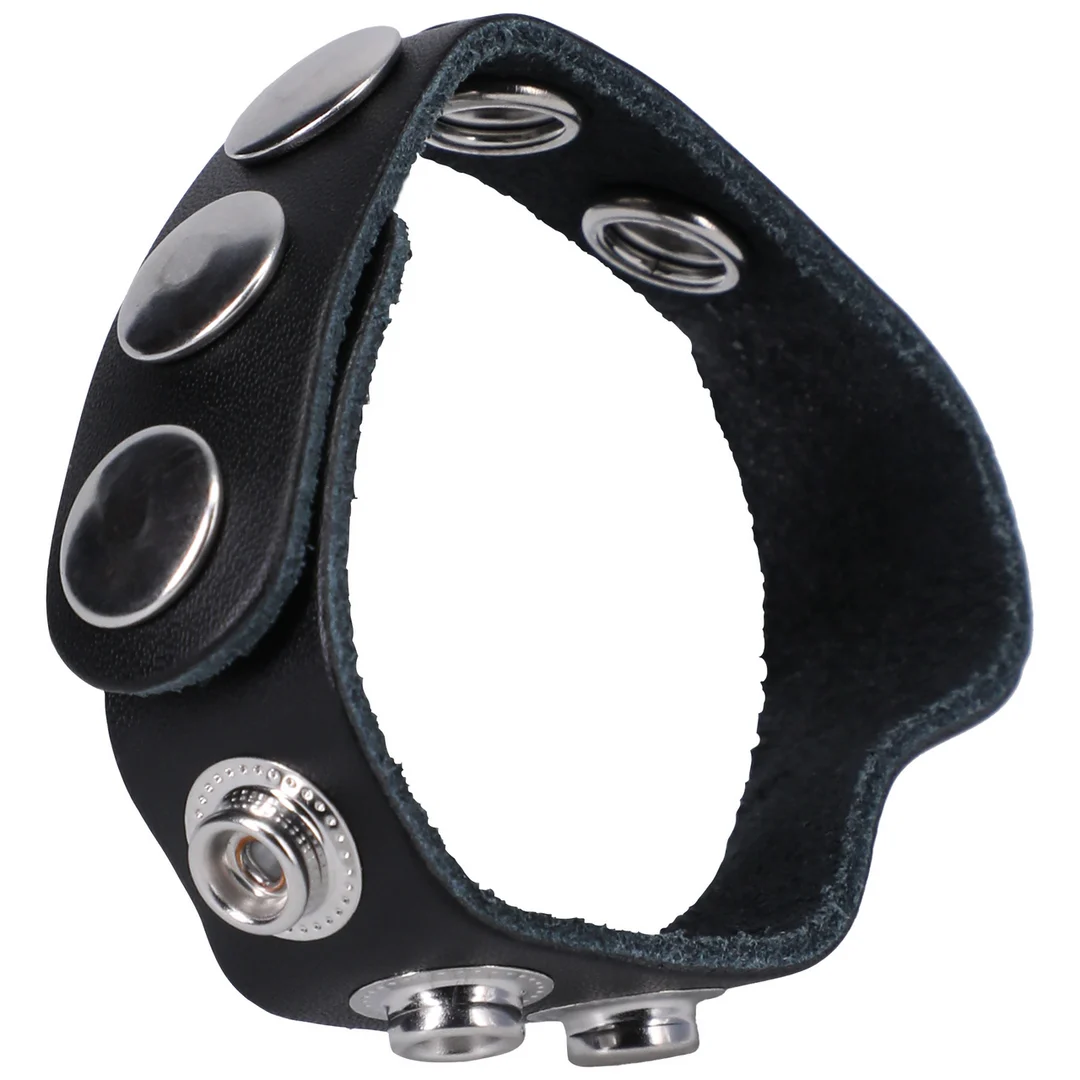 Doc Johnson The Leather 5 Snap Cockring – Bild 2