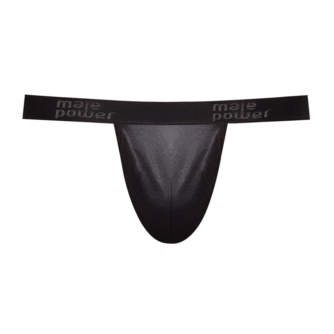 Jockstrap mit Satinoptik und plüschigem Bund für ein selbstbewusstes Gefühl – Male Power – Bild 4
