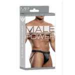 Jockstrap mit Satinoptik und plüschigem Bund für ein selbstbewusstes Gefühl – Male Power