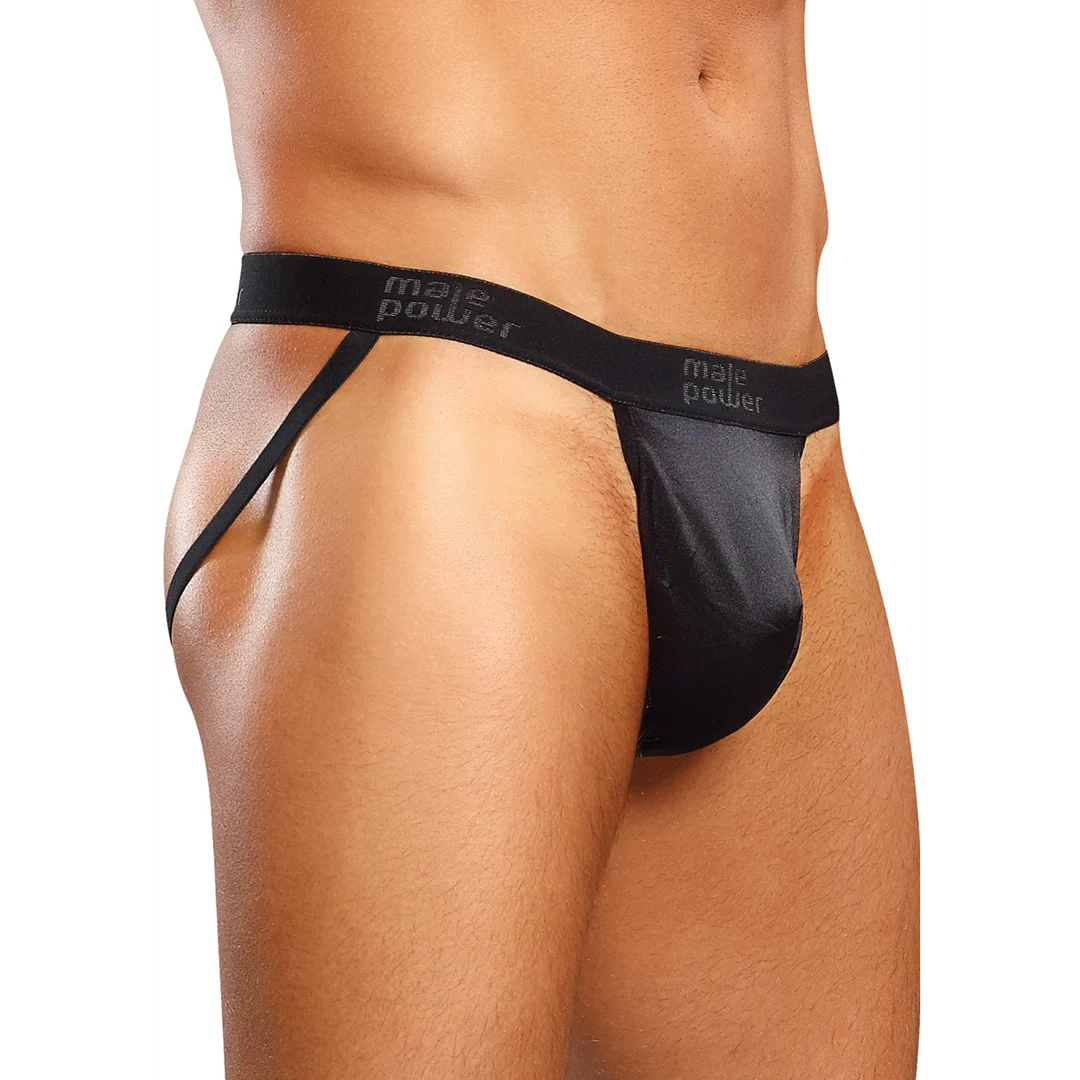 Jockstrap mit Satinoptik und plüschigem Bund für ein selbstbewusstes Gefühl – Male Power – Bild 6
