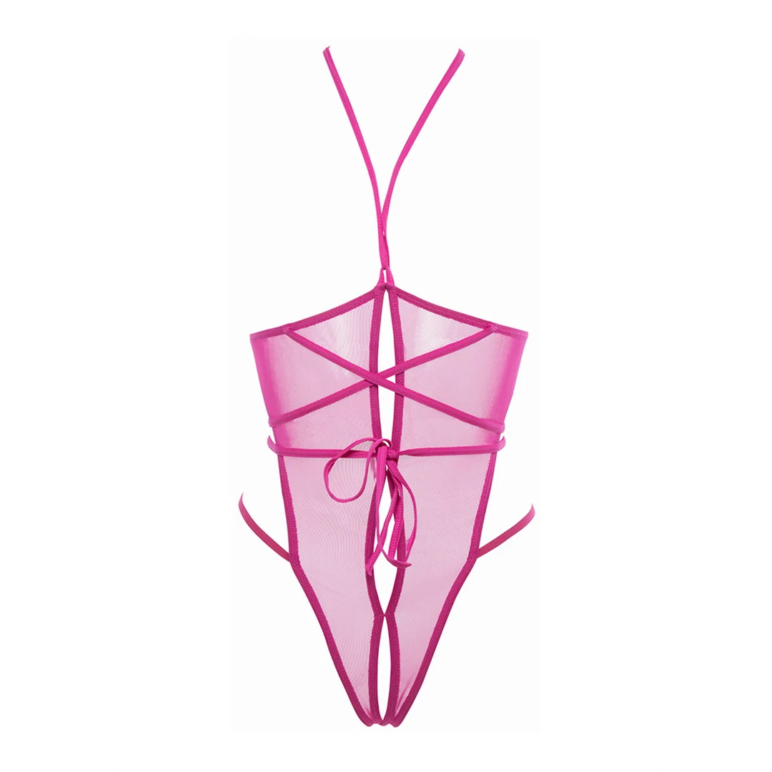 Open Cup Body mit Wickelbändern für einen verführerischen Look und sexy Dessous – LIN – Bild 8