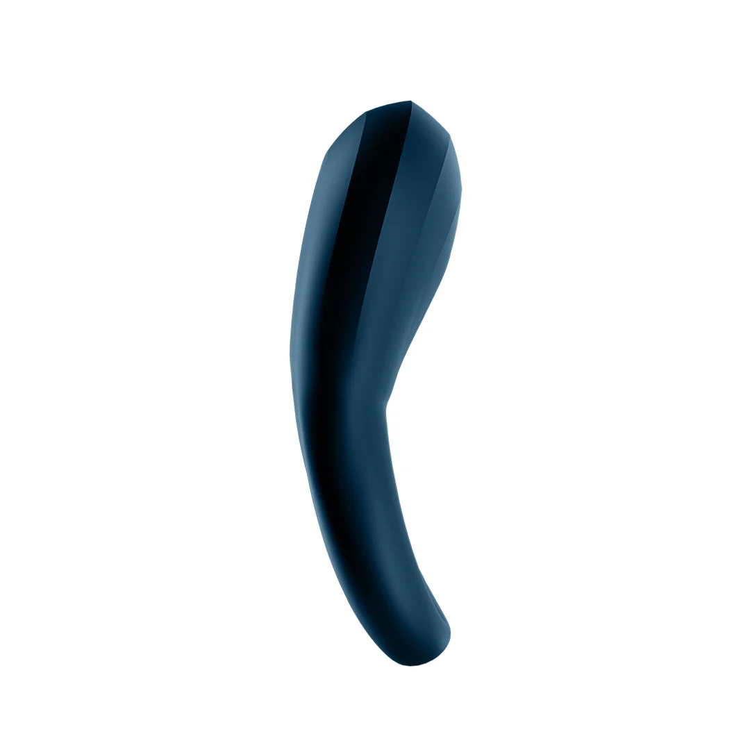 Vibrierender Cockring mit zusätzlicher Stimulation – Epic Duo Ring – Doppelt vibrierender Cockring – Dunkelblau – Bild 2