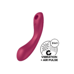 Satisfyer Doppelvibrator mit Air Pulse – Rot – Bild 5