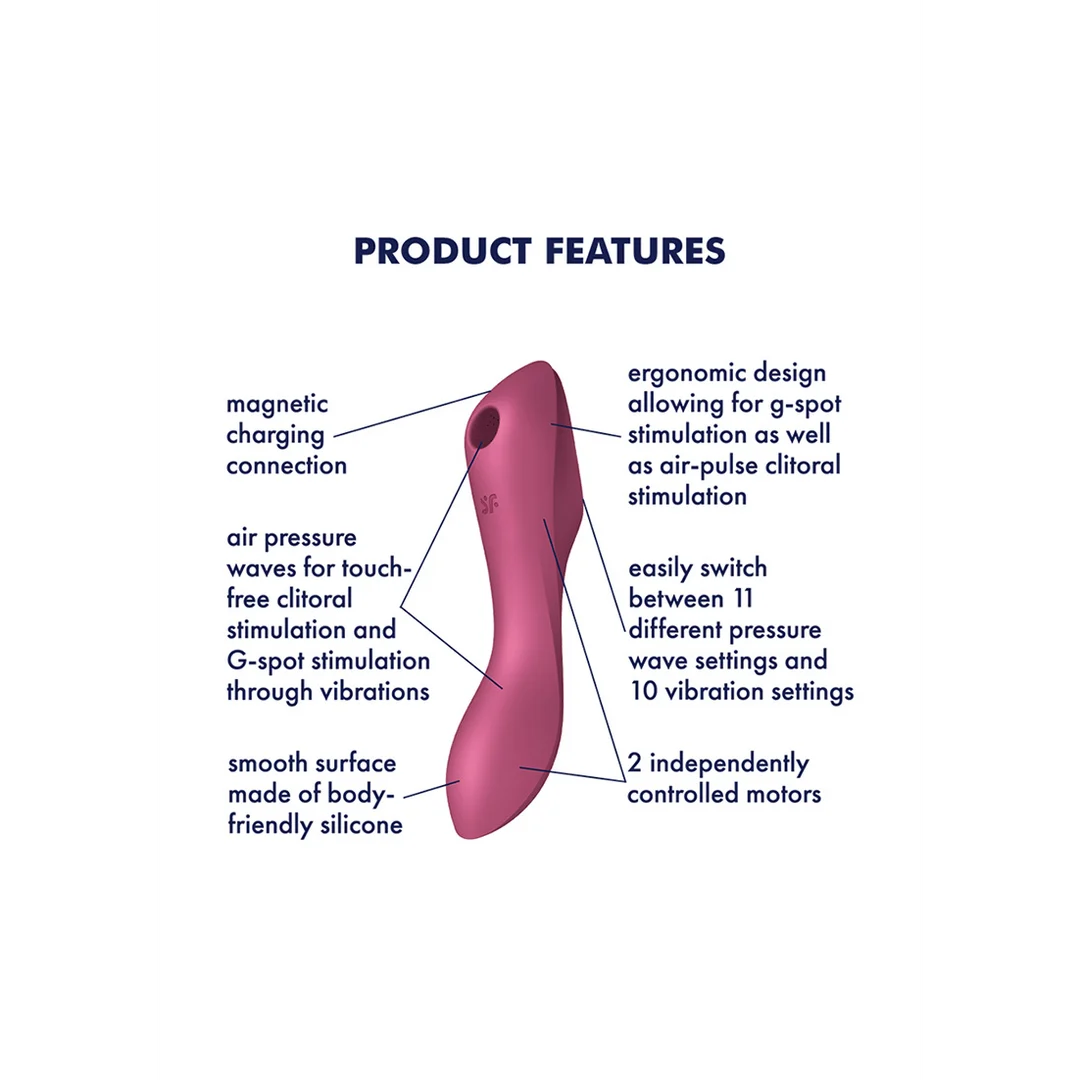 Satisfyer G Punkt Vibrator mit 11 Luftimpulsintensitäten – Curvy Trinity 3 – Bild 3
