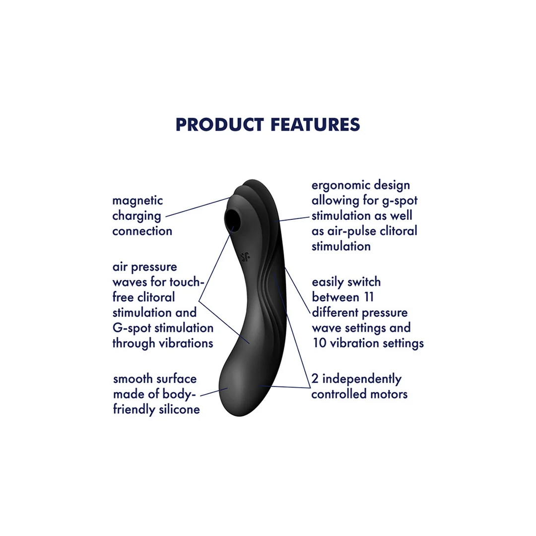 Satisfyer G Punkt Vibrator mit 11 Luftdruckwellen – Curvy Trinity 4 – Bild 3