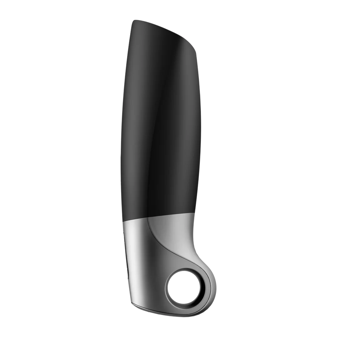 Vibrierender Masturbator mit Ringgriff – Schwarz – Bild 2