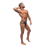 Sexy String mit Cut outs und Schachbrettmuster für einen sinnlichen Look – Male Power – Bild 2