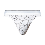 Male Power Tanga mit weißem Marmordruck – Bild 2