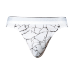 Male Power Tanga mit weißem Marmordruck – Bild 6