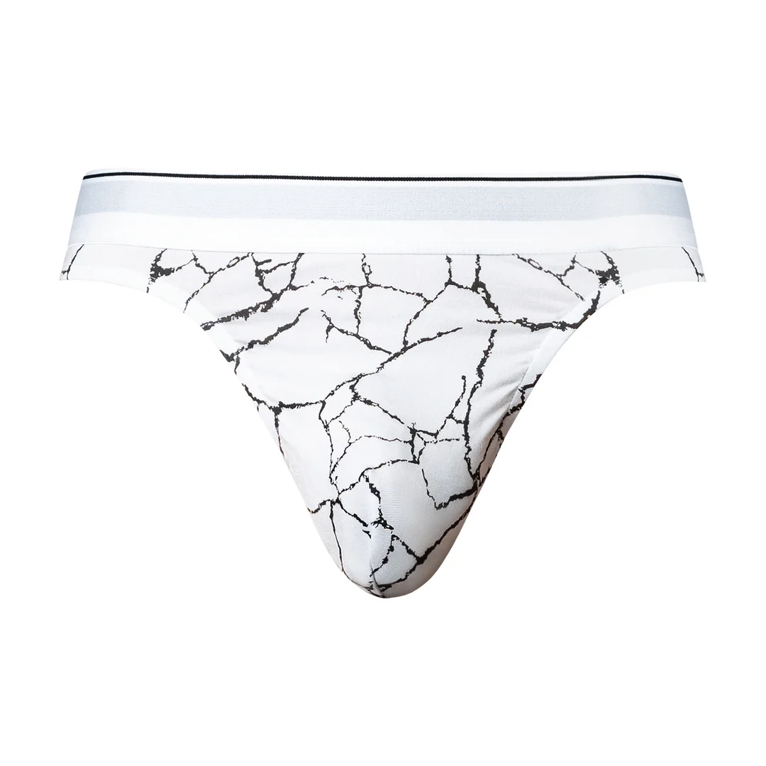 Male Power Tanga mit weißem Marmordruck – Bild 6
