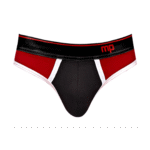 Male Power Panel Thong L/XL schwarz und rot – Bild 4
