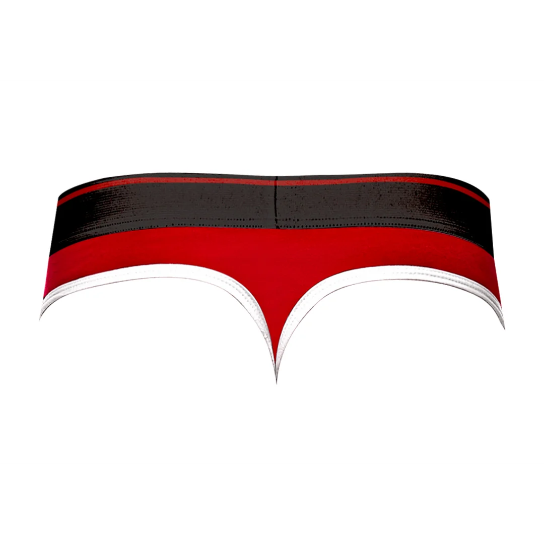 Male Power Panel Thong L/XL schwarz und rot – Bild 17