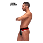 Male Power Panel Thong L/XL schwarz und rot – Bild 14