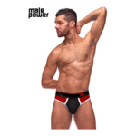 Male Power Panel Thong L/XL schwarz und rot – Bild 18