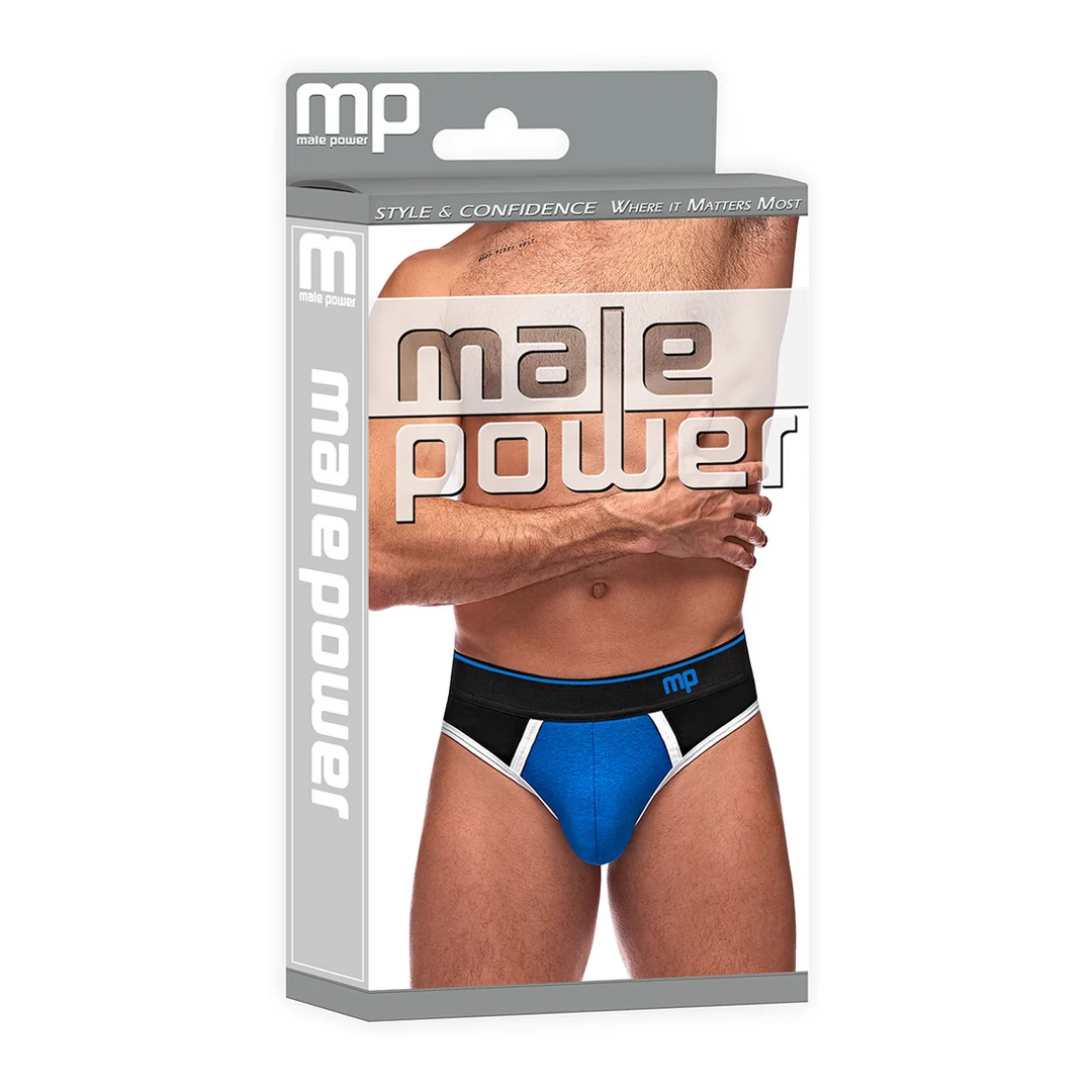 Male Power Panel Thong L/XL schwarz und rot – Bild 7