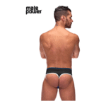Male Power Panel Thong L/XL schwarz und rot – Bild 9