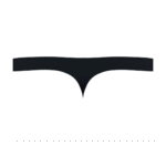 Male Power Satin Spandex Bong String, Schwarz – Bild 5