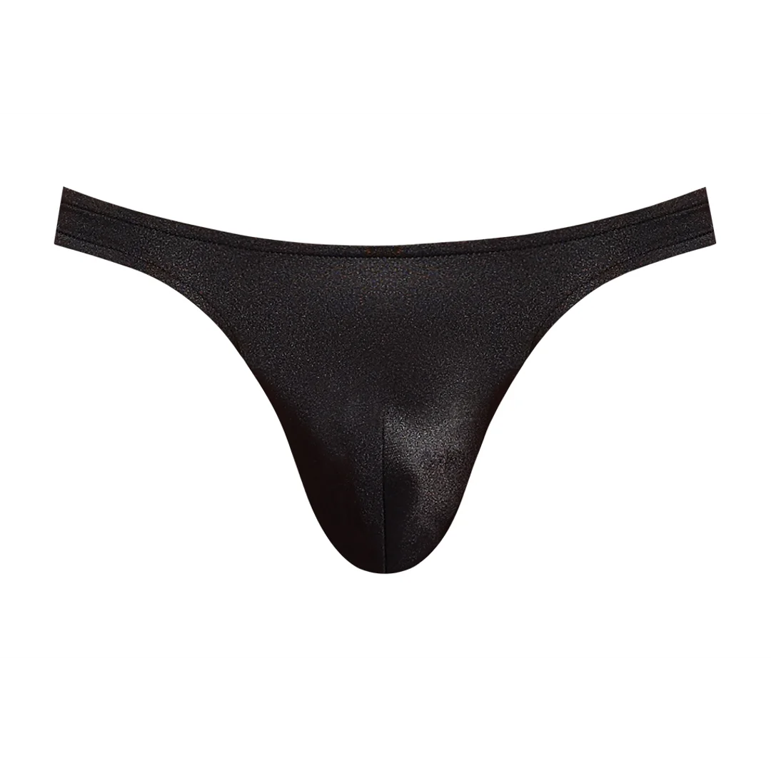 Male Power Satin Spandex Bong String, Schwarz – Bild 10