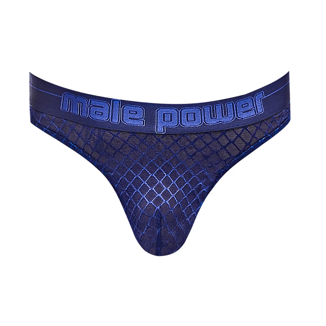 Herrenstring mit bequemem T Back und zweifarbigem Bund von Male Power – Bild 4