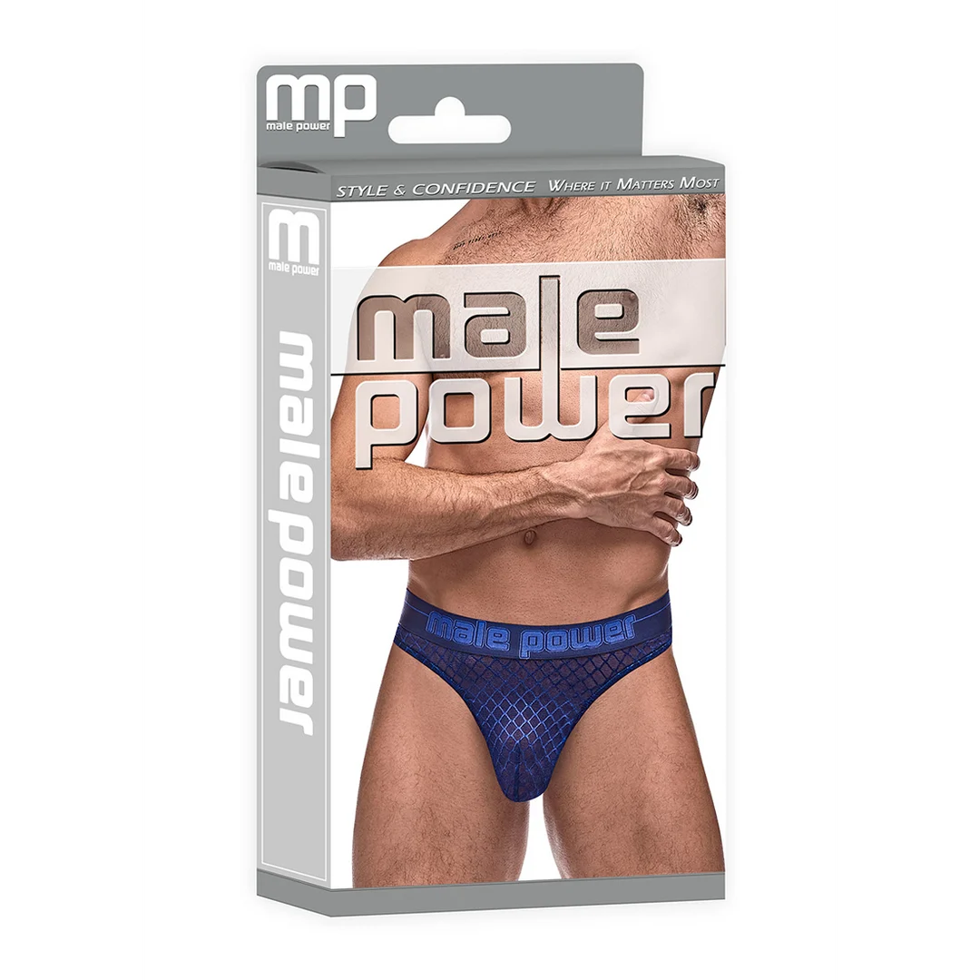 Herrenstring mit bequemem T Back und zweifarbigem Bund von Male Power – Bild 1