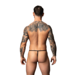 Male Power Wetlook G String in Schwarz