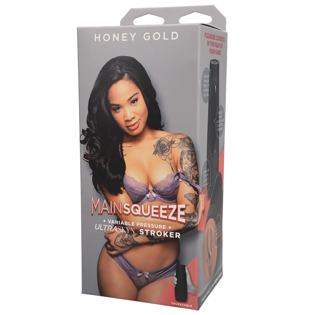 Vaginalmasturbator mit einstellbarer Saugkraft – Honey Gold – Bild 3