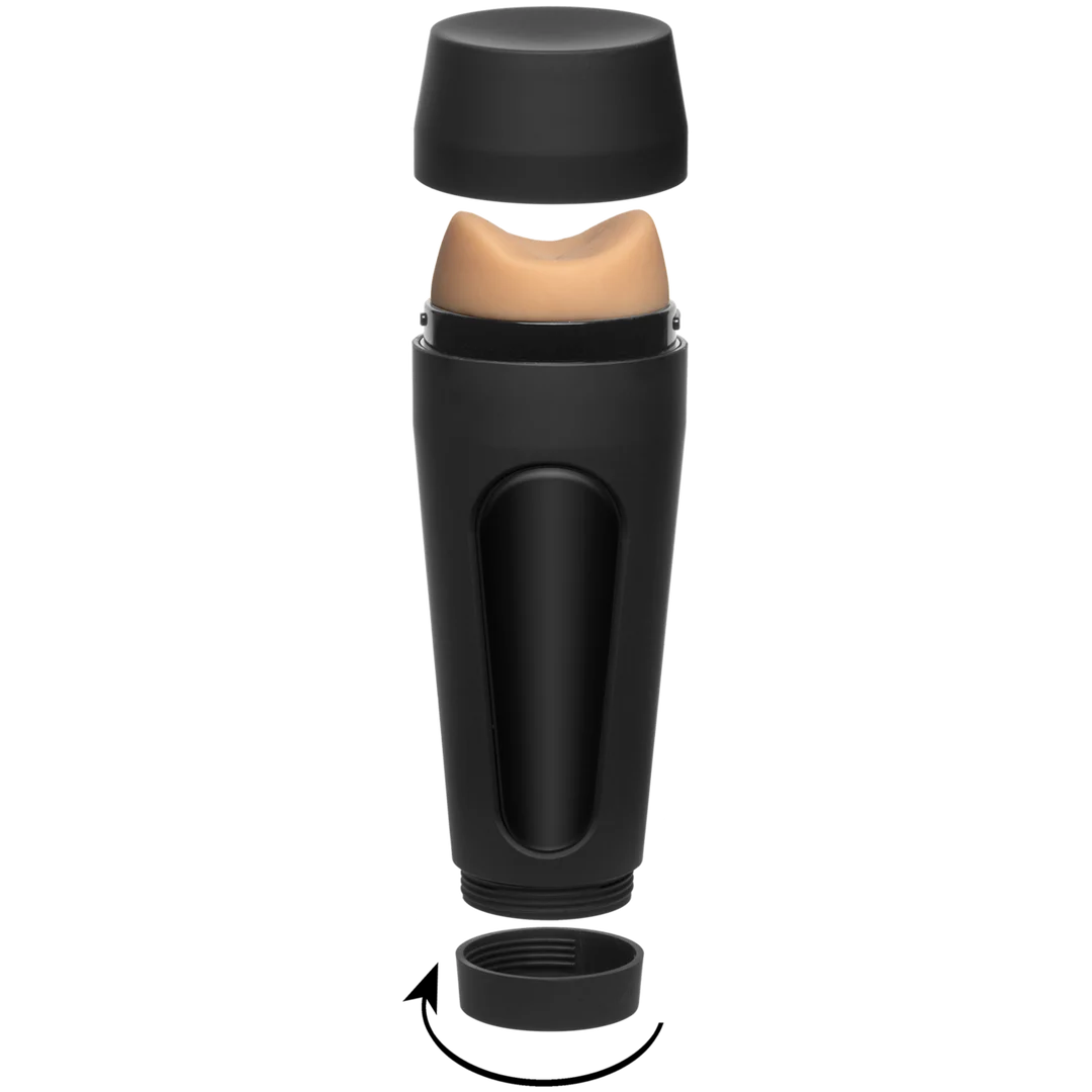 Vaginalmasturbator mit angenehm warmem Material – Vanilla – Bild 5