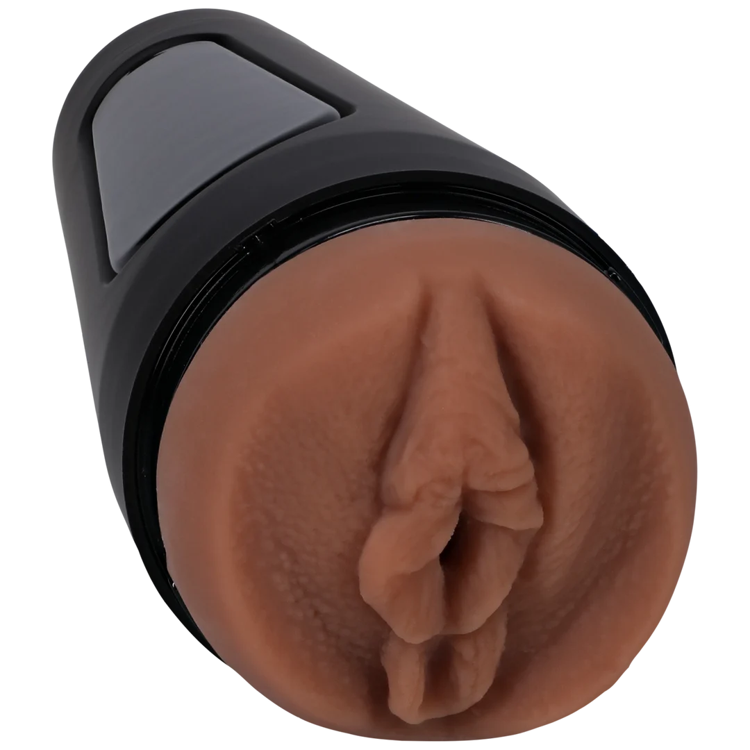 Vaginal Masturbator mit harter Außenhülle in Vanille – Bild 3