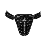 Herrenstring mit Chastity Cage und Kunstleder Pouch für einen kinky Look – Male Power – Bild 2