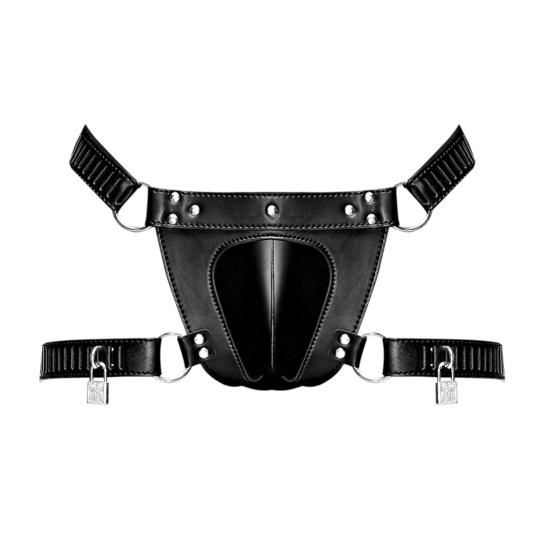 Herrenstring mit BDSM Chastity Verschluss für einen markanten, körpernahen Look – Male Power – Bild 2