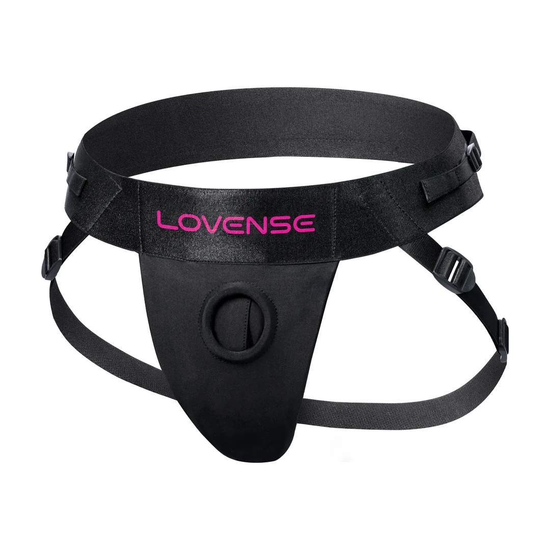 Strap on mit verstellbarem Riemen – Schwarz/Rosa – Bild 4