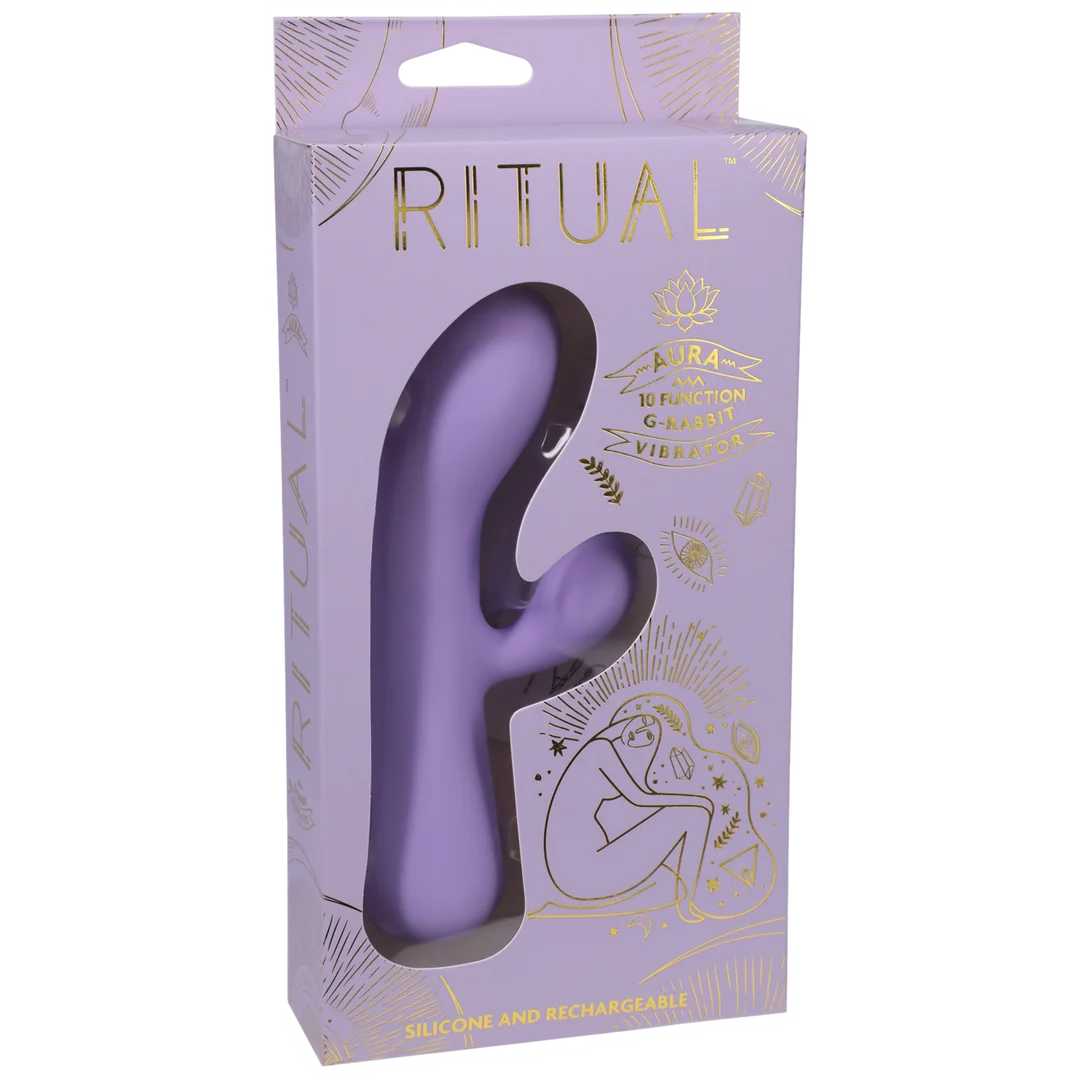 Aura aufladbarer Silikon Rabbit Vibrator – Bild 1