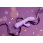 Aura aufladbarer Silikon Rabbit Vibrator – Bild 3