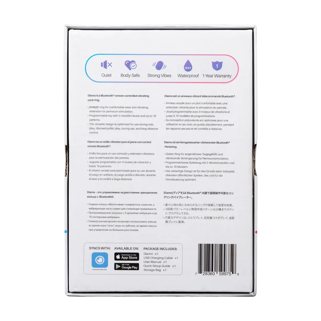 Vibrierender Cockring mit angenehmer Passform – Diamo – Bild 2