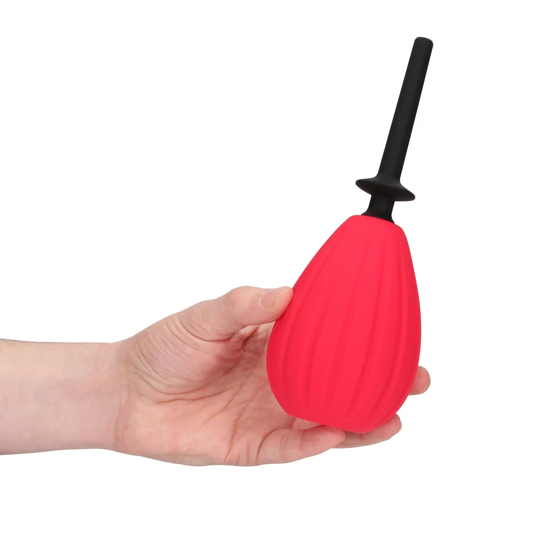 Anal Dusche – Prelude Enema Birnen Set mit Rückschlagventil und Langsamflussventil, rot – männlich – Aneros – Bild 4
