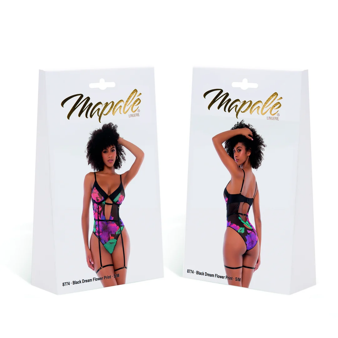 Mapalé Teddy mit schwarzem Traumblumenprint – Bild 9