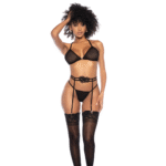 Dreiteiliges Set von Mapalé mit Mesh und gestickter Applikation – Bild 5