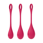 Kegelball Set mit sanfter Struktur – Yoni Power 1 - Kegel Ball Set - Rot – Bild 5