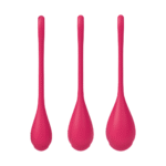 Kegelball Set mit sanfter Struktur – Yoni Power 1 - Kegel Ball Set - Rot – Bild 3