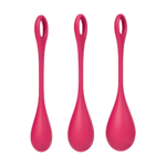 Kegelball Set mit sanfter Struktur – Yoni Power 1 - Kegel Ball Set - Rot – Bild 4