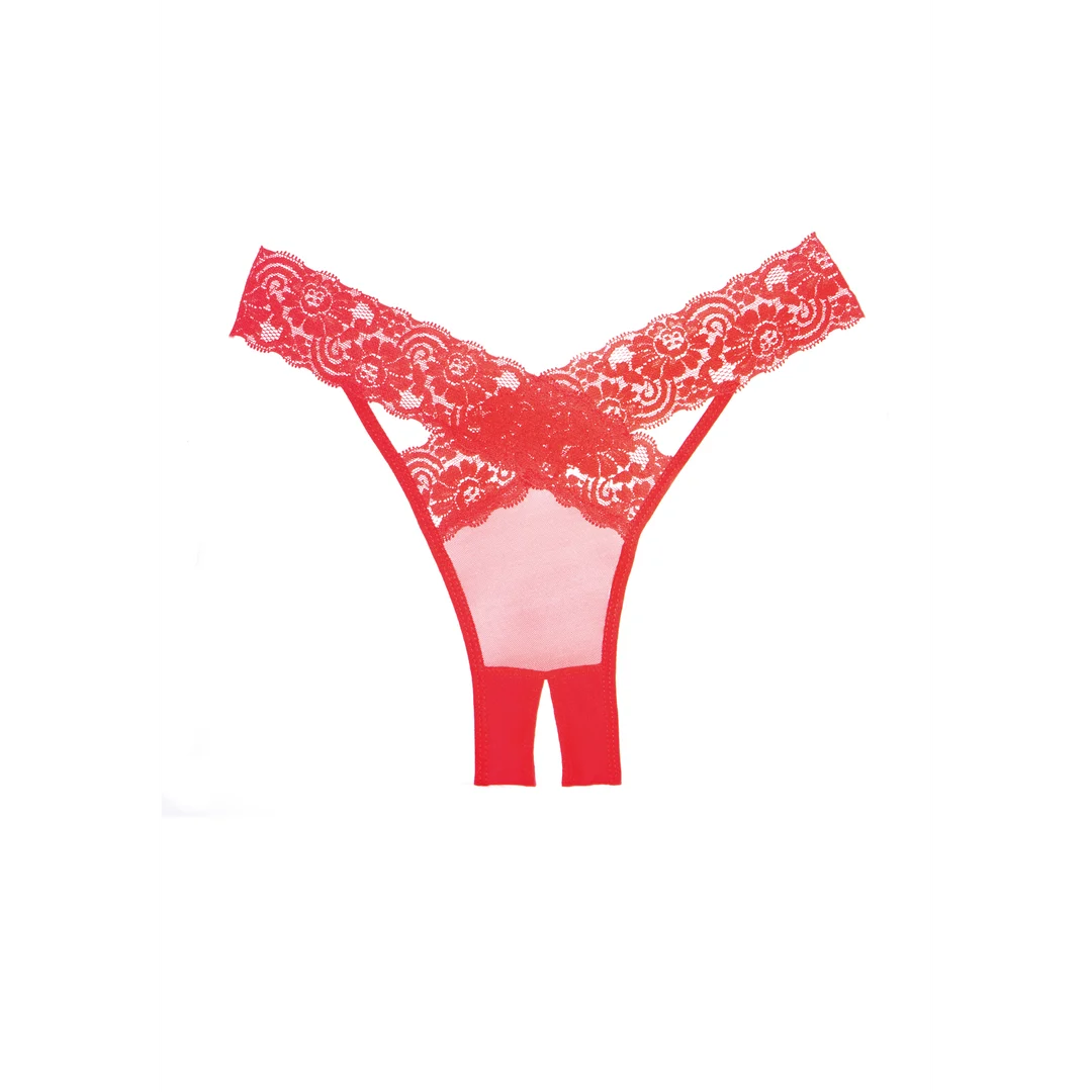 A1008RED-OS-11 Allure Desire Slip mit offenem Schritt – Bild 1
