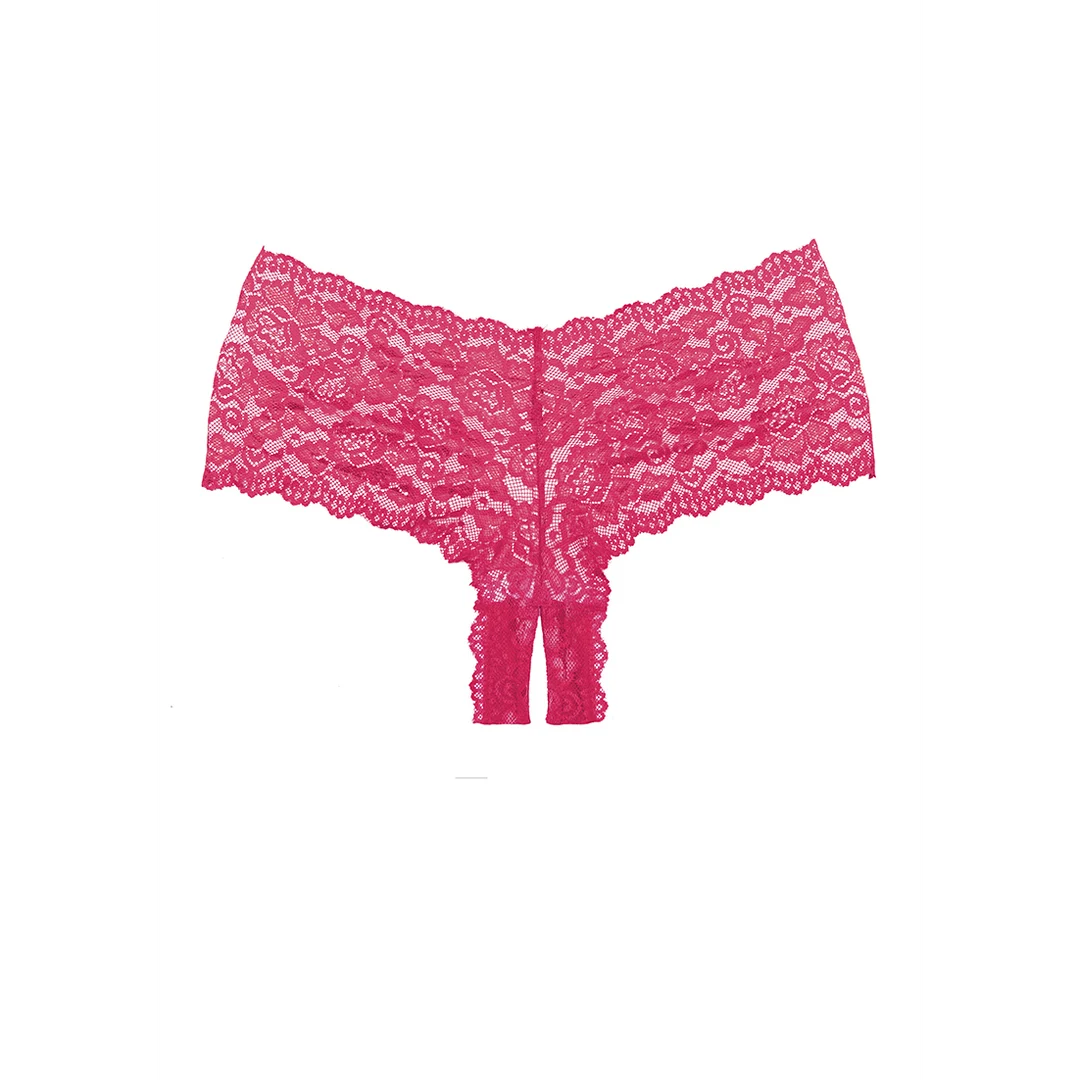 Candy Apple Slip aus Spitze mit offenem Schritt – Bild 4