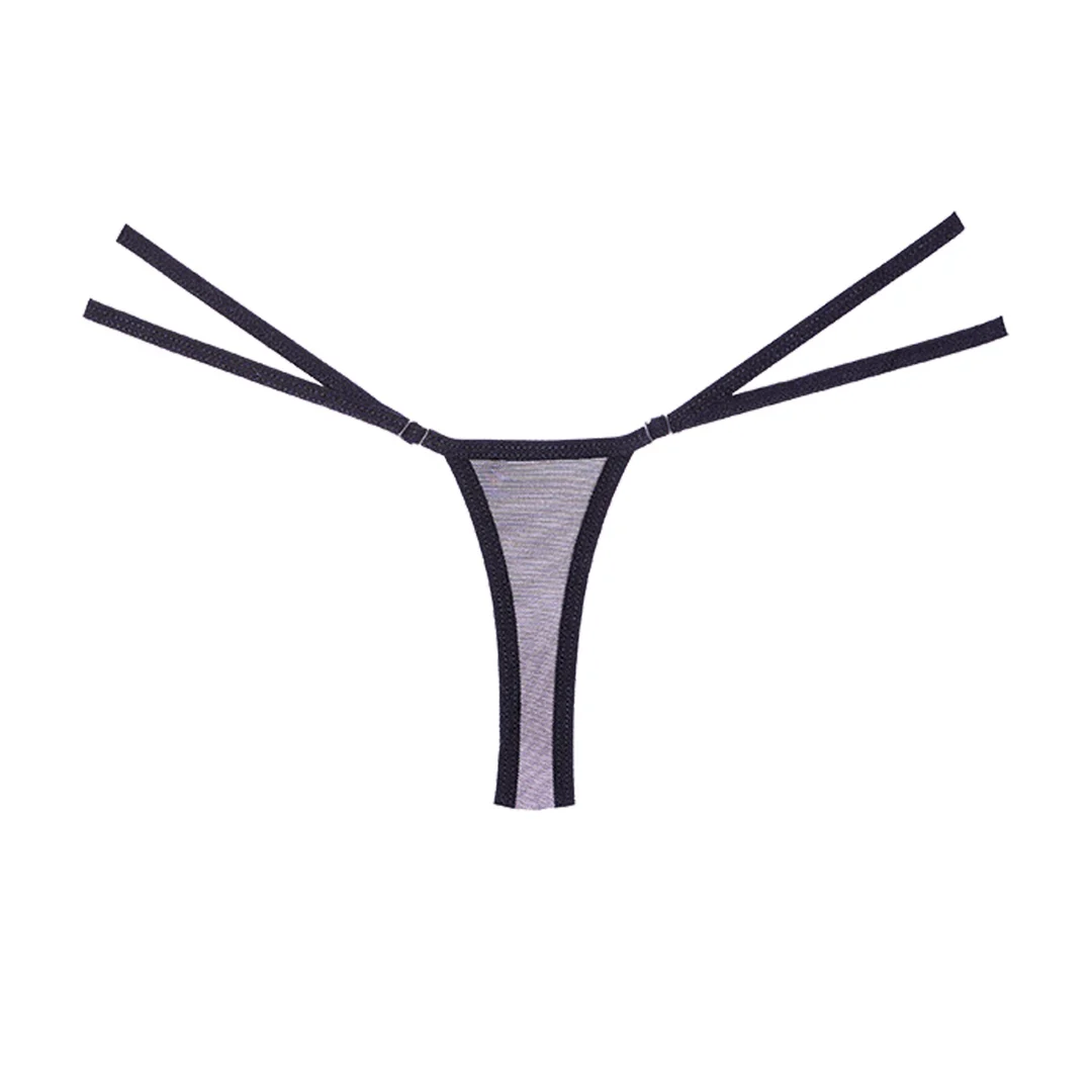 Allure String aus Spitze und Mesh, schwarz – Bild 3