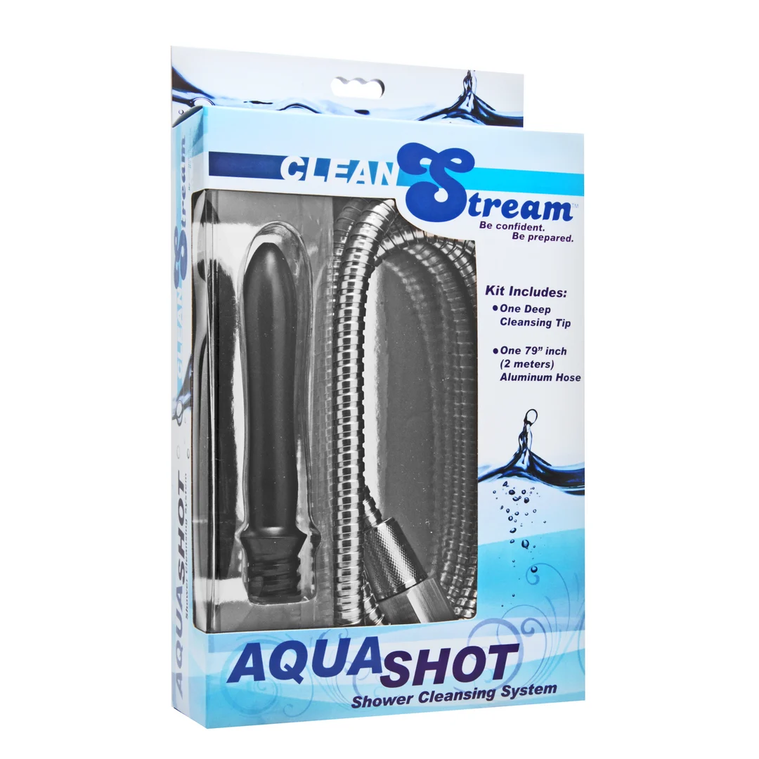 Analdusche – Einlaufdusche mit glattem, mittelgroßem Mundstück und 79 Zoll Schlauch – Aqua Shot – Bild 1
