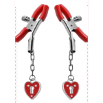 BDSM Brustwarzenklemmen mit regulierbarem Druck – Charmed Heart Hangslot – Bild 4