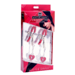 BDSM Brustwarzenklemmen mit regulierbarem Druck – Charmed Heart Hangslot