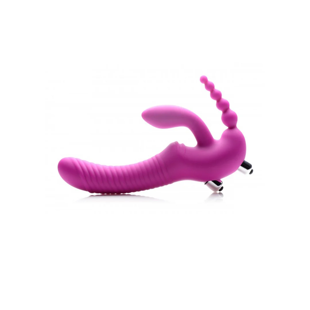 Trägerloser Vibrator mit dreifacher Stimulation für die tragende Person und den Partner von Regal Rider XR Brands – Bild 5