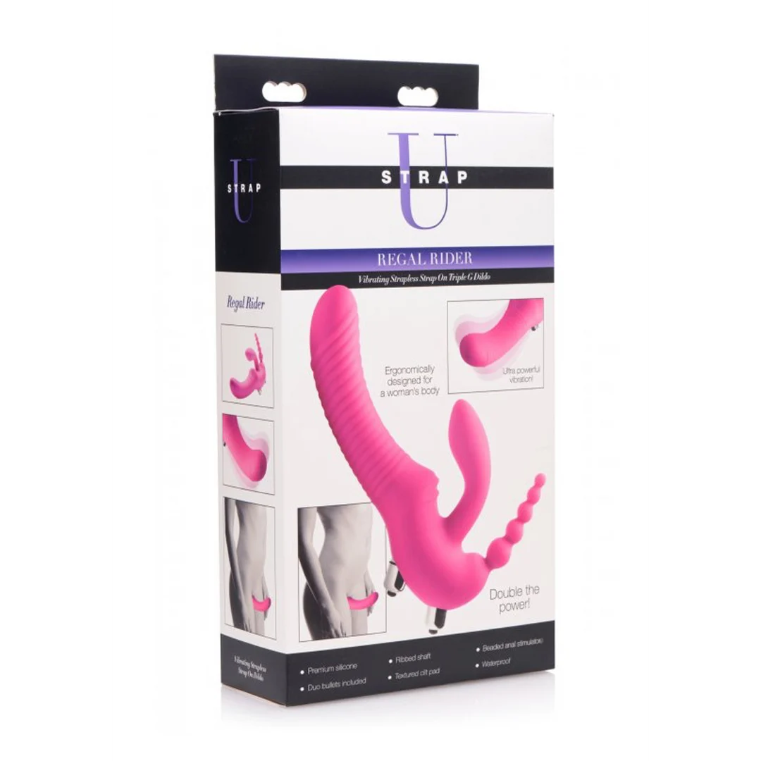 Trägerloser Vibrator mit dreifacher Stimulation für die tragende Person und den Partner von Regal Rider XR Brands – Bild 1