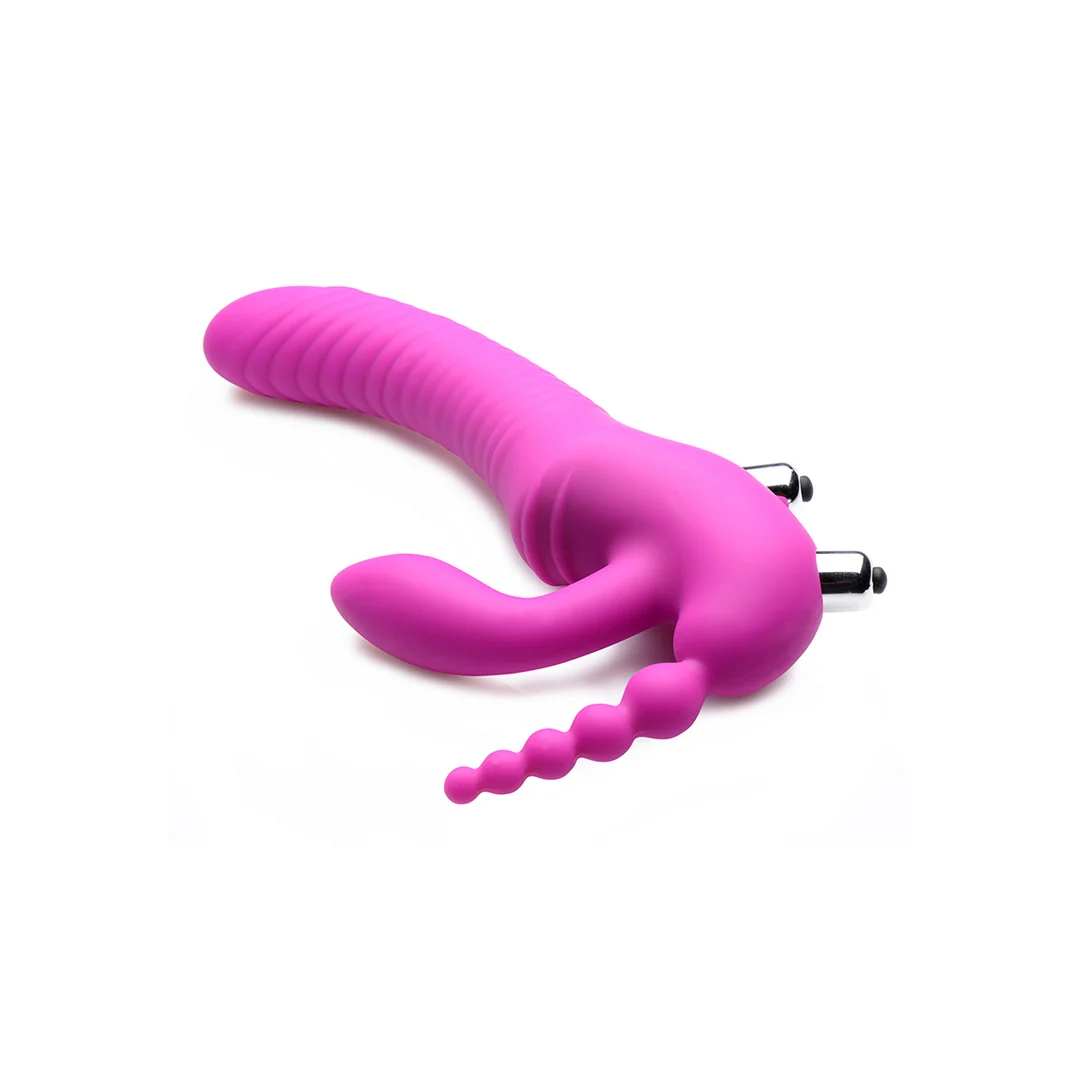 Trägerloser Vibrator mit dreifacher Stimulation für die tragende Person und den Partner von Regal Rider XR Brands – Bild 2