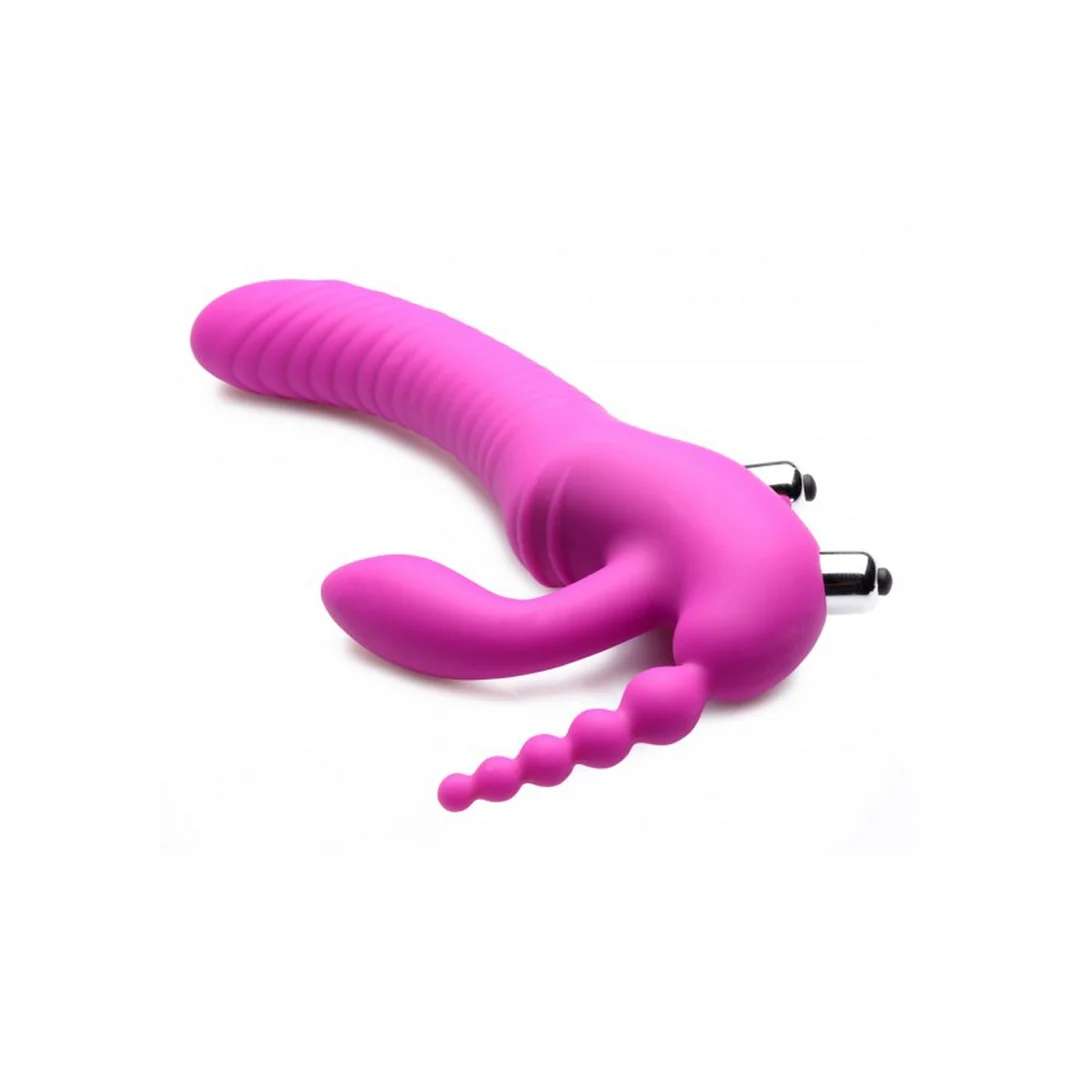 Trägerloser Vibrator mit dreifacher Stimulation für die tragende Person und den Partner von Regal Rider XR Brands – Bild 4